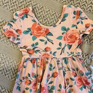 Rags to Raches Floral Print Dress 3/4T